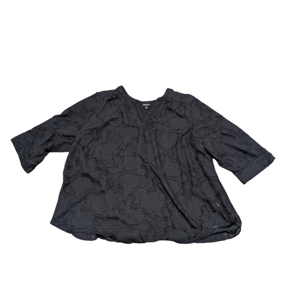Torrid Harper 3/4 Sleeve Black Pullover Top Blouse Women's 3X